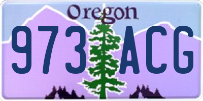 OR license plate 973ACG