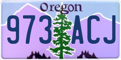 OR license plate 973ACJ