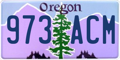 OR license plate 973ACM