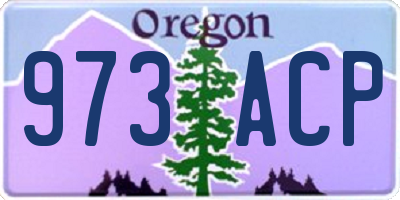 OR license plate 973ACP