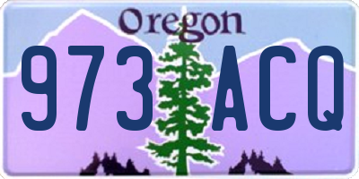 OR license plate 973ACQ