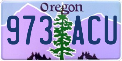 OR license plate 973ACU