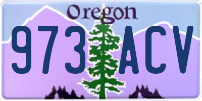 OR license plate 973ACV