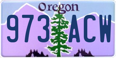 OR license plate 973ACW