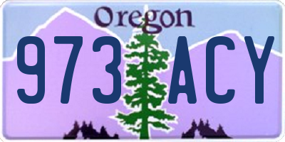 OR license plate 973ACY
