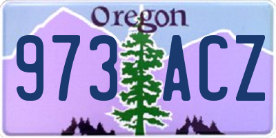 OR license plate 973ACZ