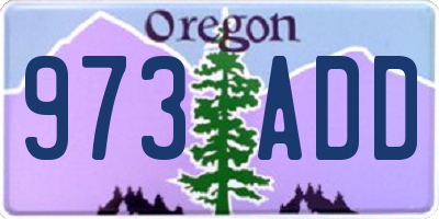 OR license plate 973ADD