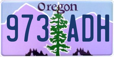 OR license plate 973ADH