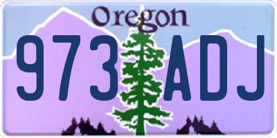 OR license plate 973ADJ