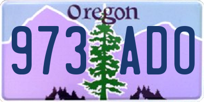 OR license plate 973ADO