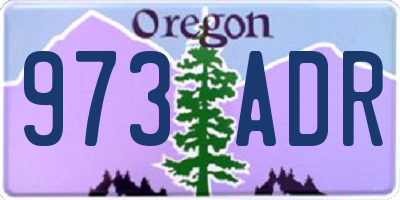 OR license plate 973ADR