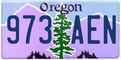 OR license plate 973AEN