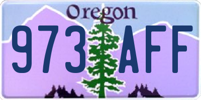 OR license plate 973AFF
