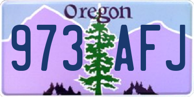 OR license plate 973AFJ