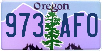OR license plate 973AFO