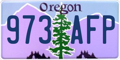OR license plate 973AFP