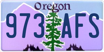 OR license plate 973AFS
