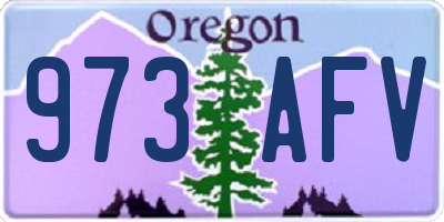 OR license plate 973AFV
