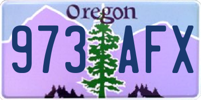 OR license plate 973AFX