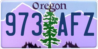OR license plate 973AFZ