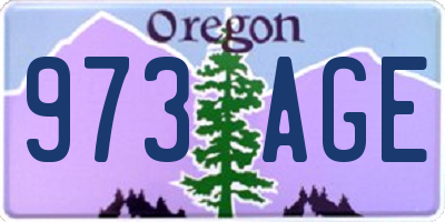 OR license plate 973AGE