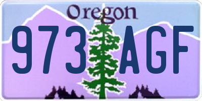 OR license plate 973AGF
