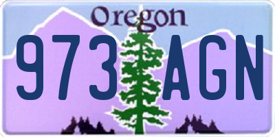 OR license plate 973AGN