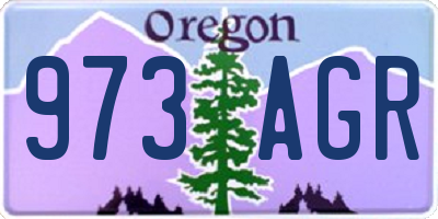 OR license plate 973AGR