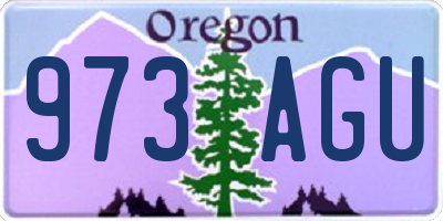 OR license plate 973AGU