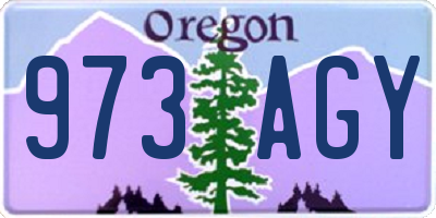 OR license plate 973AGY