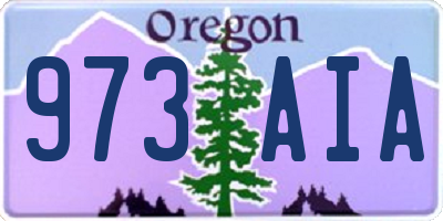 OR license plate 973AIA
