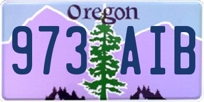 OR license plate 973AIB