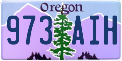 OR license plate 973AIH