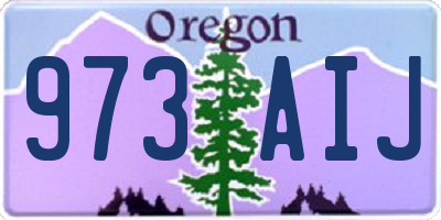 OR license plate 973AIJ