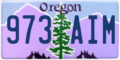 OR license plate 973AIM