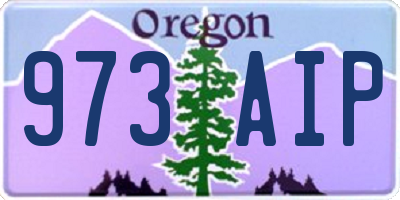 OR license plate 973AIP