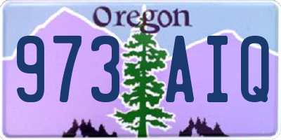 OR license plate 973AIQ