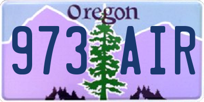 OR license plate 973AIR