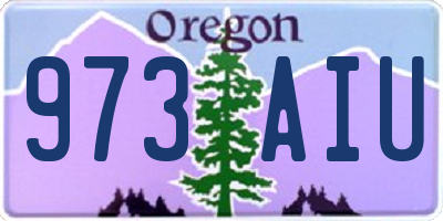 OR license plate 973AIU