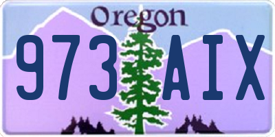 OR license plate 973AIX