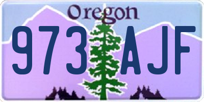 OR license plate 973AJF