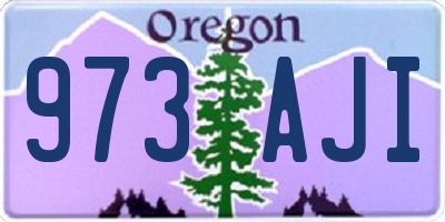 OR license plate 973AJI