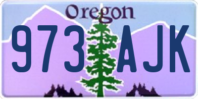 OR license plate 973AJK