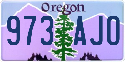 OR license plate 973AJO