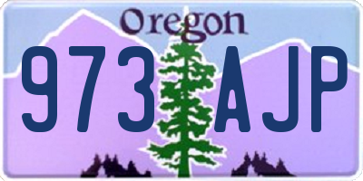 OR license plate 973AJP