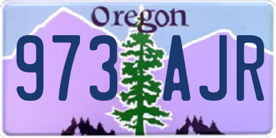 OR license plate 973AJR