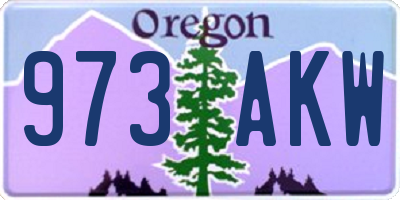 OR license plate 973AKW