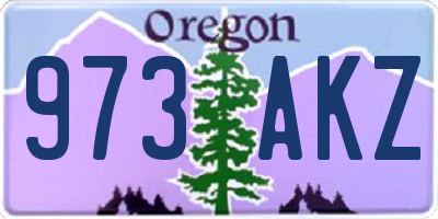 OR license plate 973AKZ