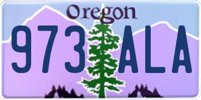 OR license plate 973ALA