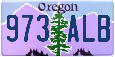 OR license plate 973ALB